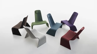 land upholstered in fabric