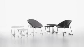 cup lounge chair and cup lounge table group