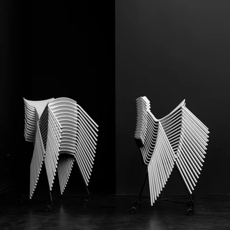 remo plastic stacked on remo trolley