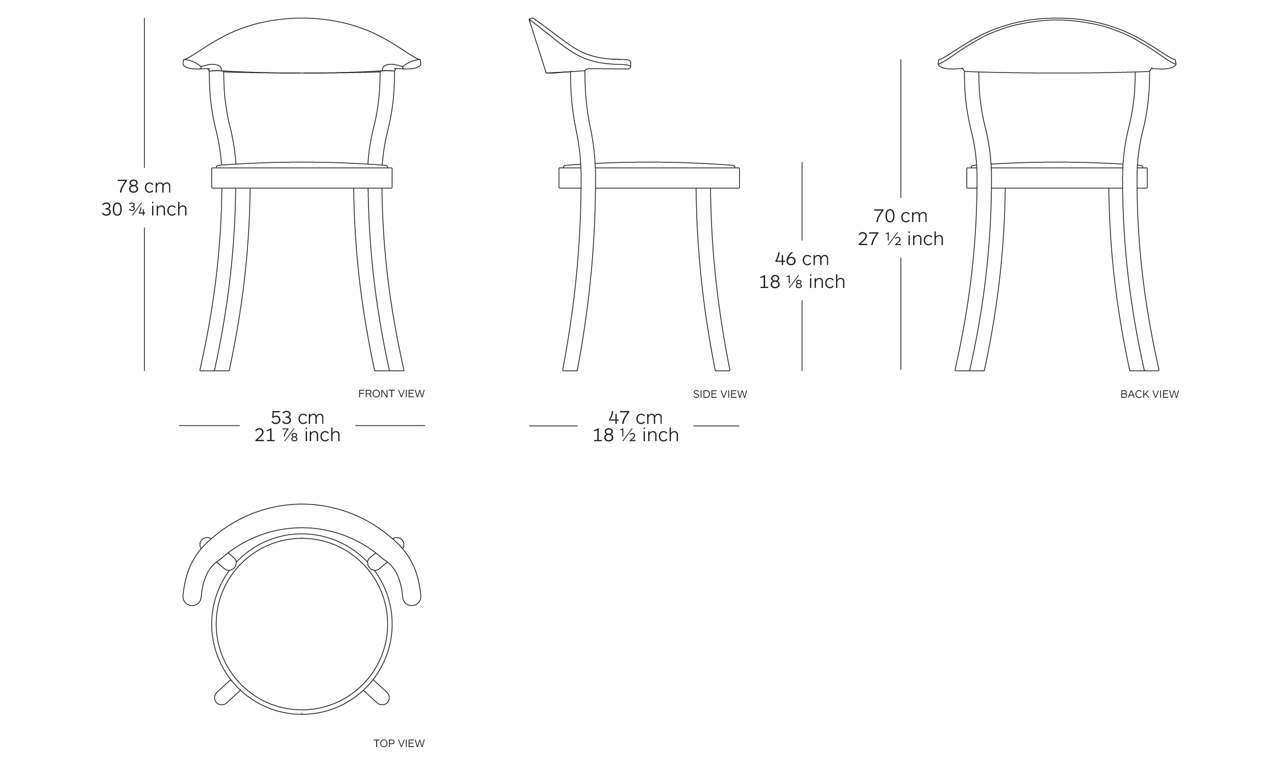 monza bistro dimensions