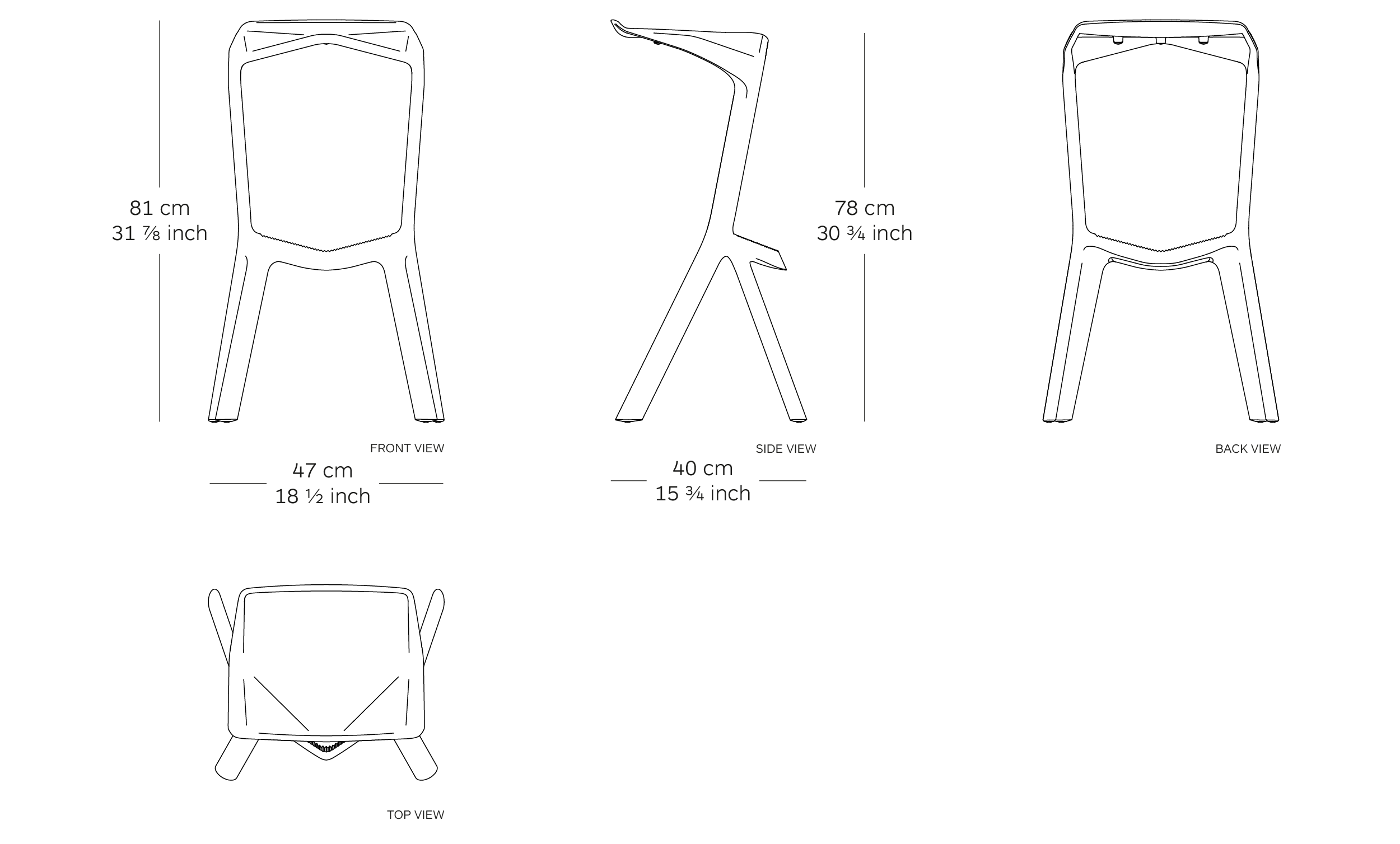 miura stool dimensions