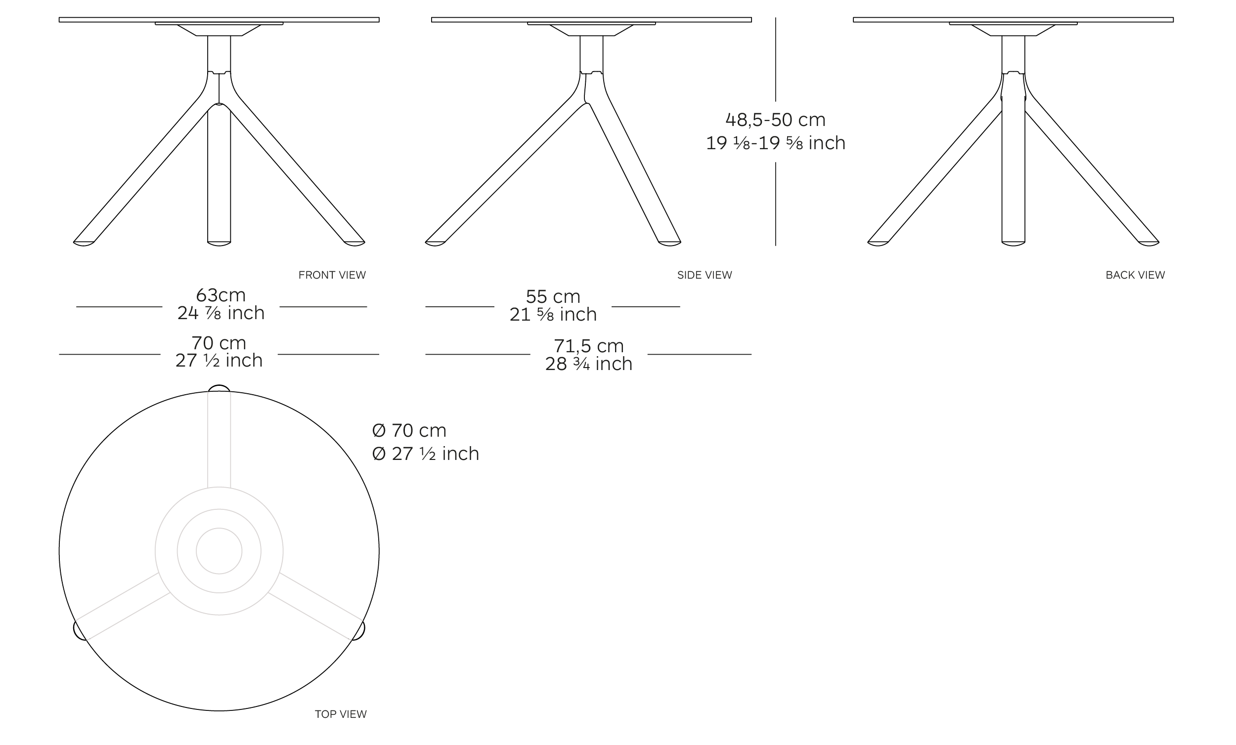 miura table dimensions