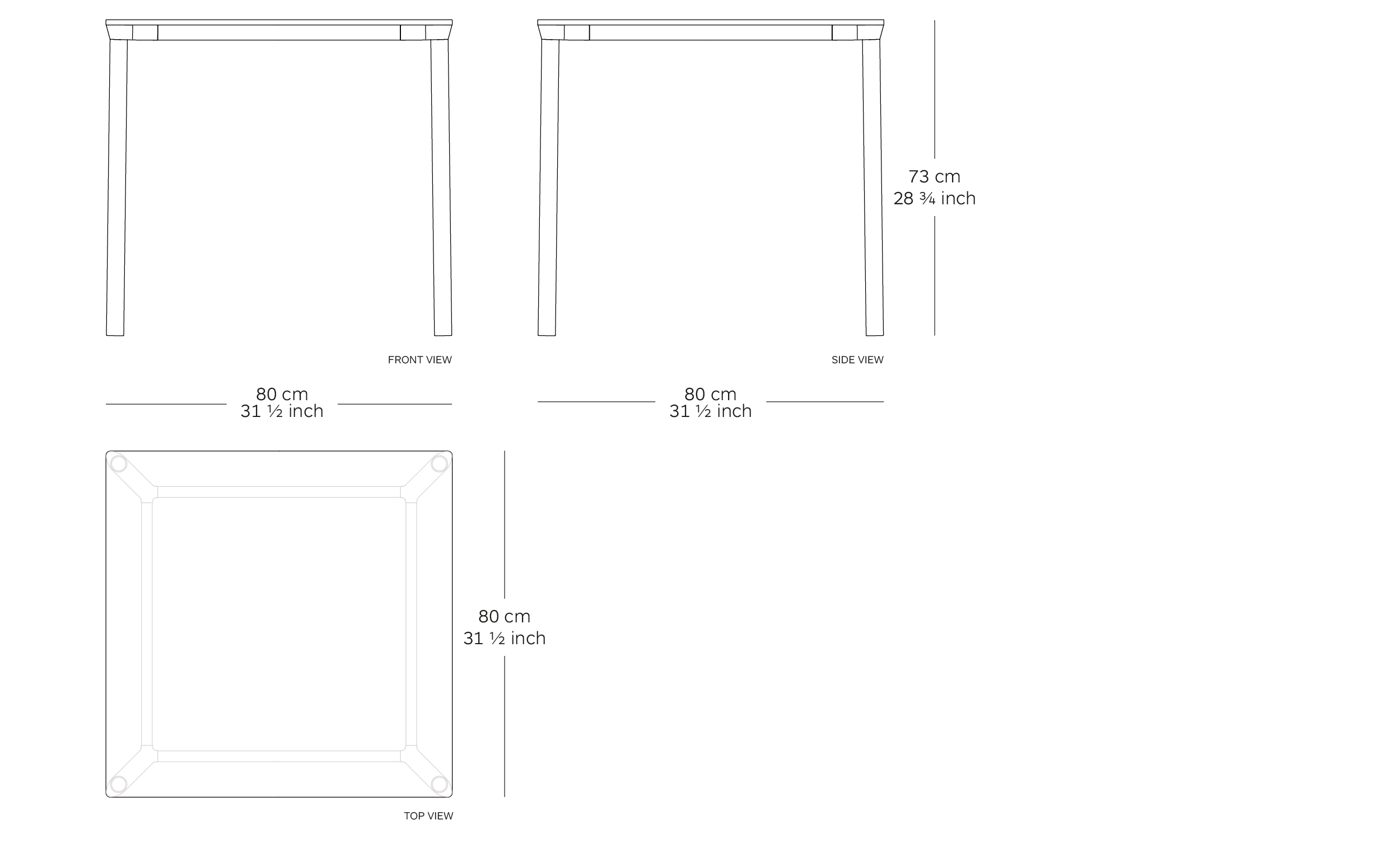 monza table dimensions