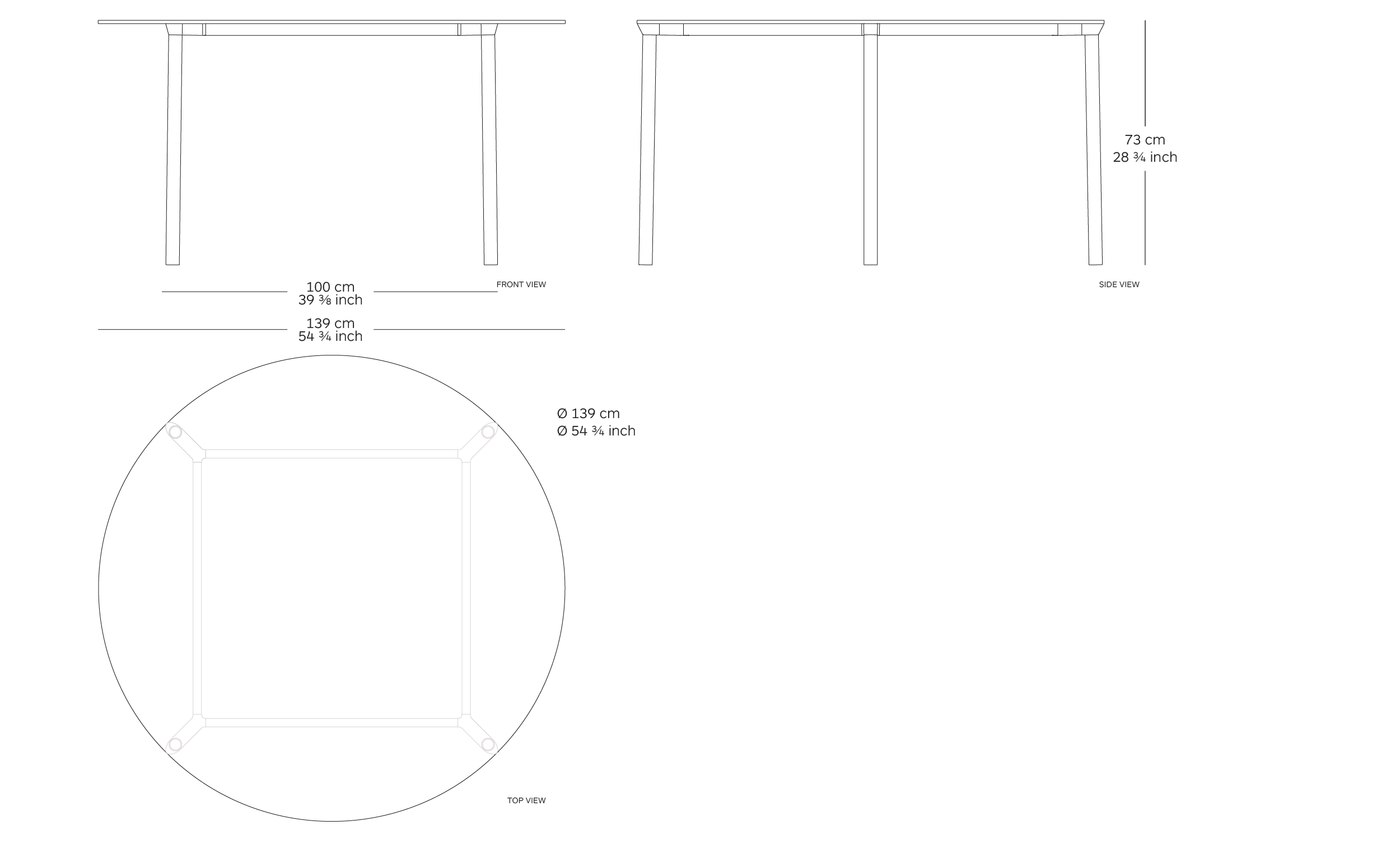 monza table dimensions