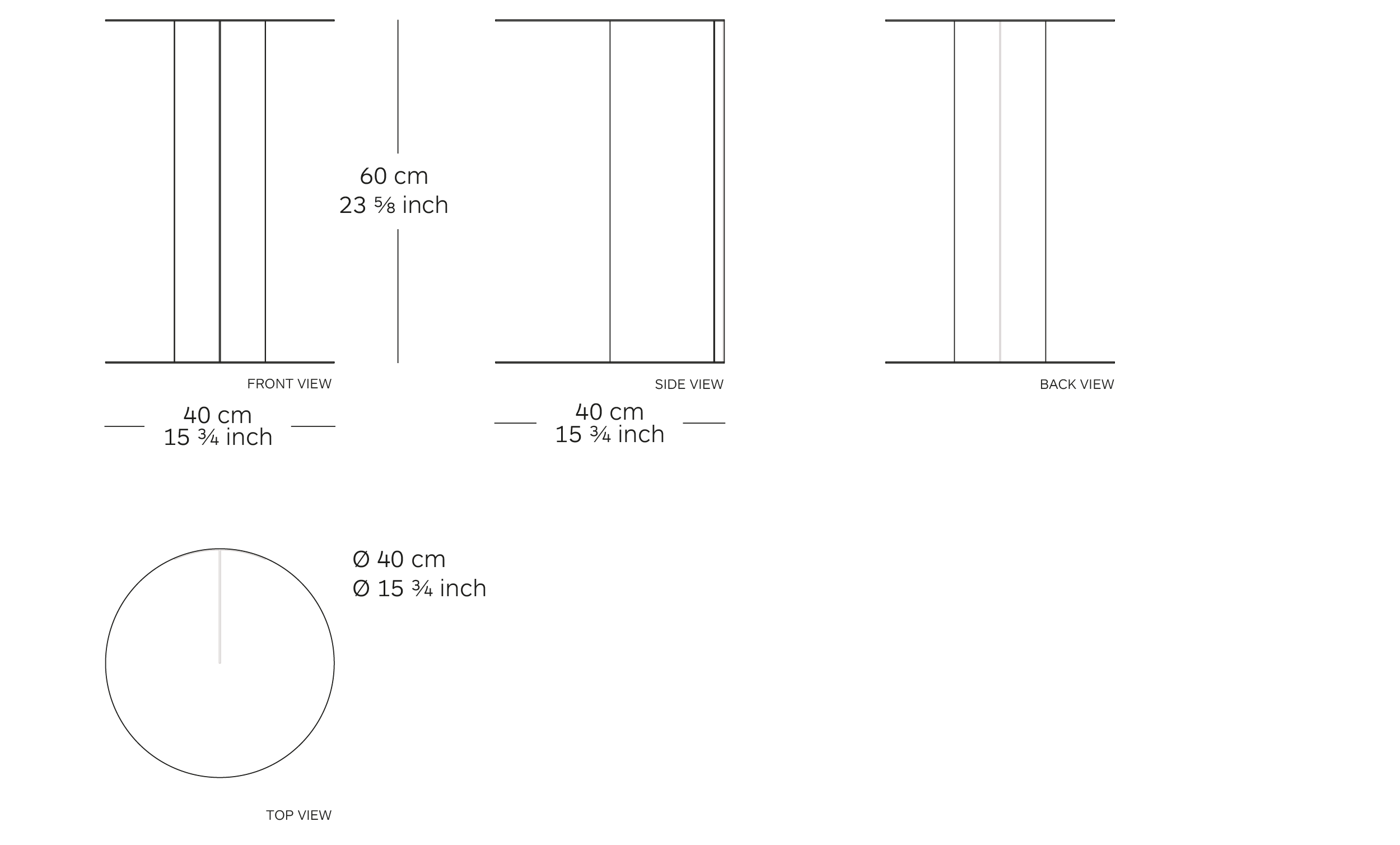 MOD. 9050-51 to side table dimensions